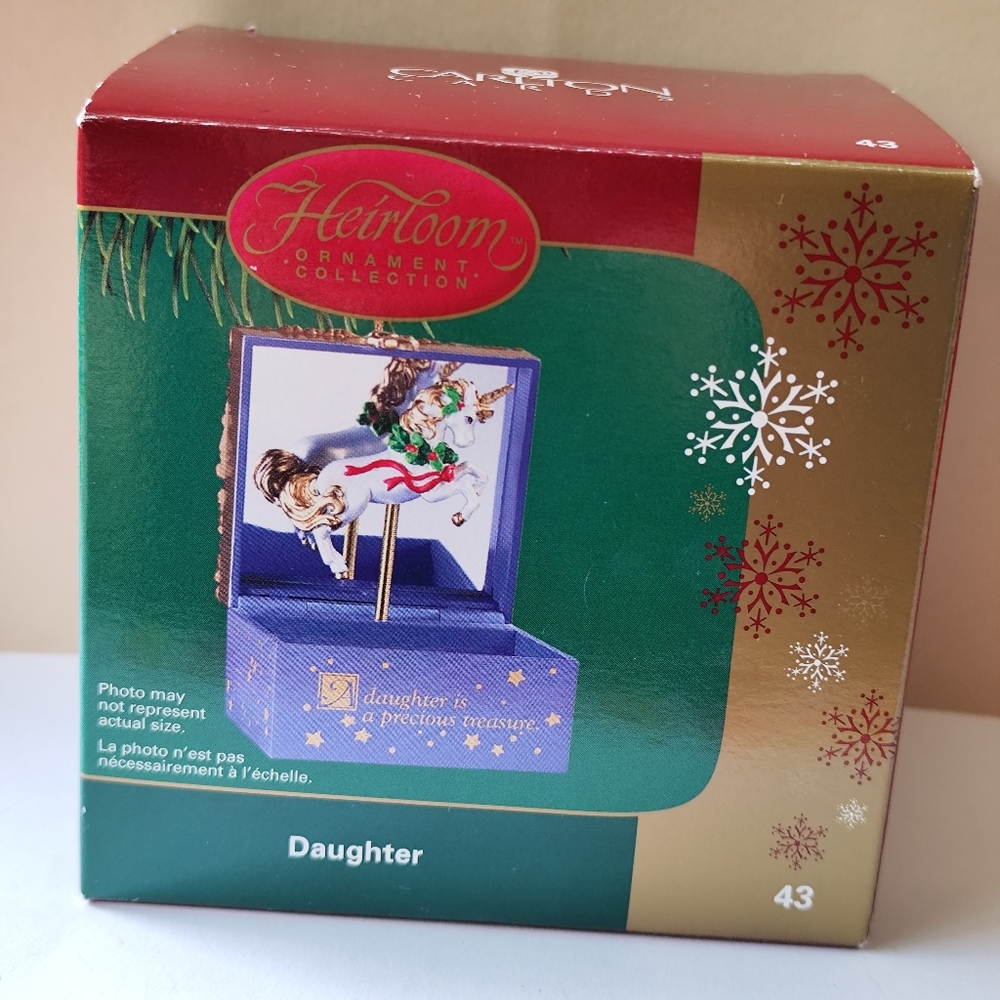Carlton Cards Heirloom Ornament Collection Daughter Unicorn Precious Treasure
